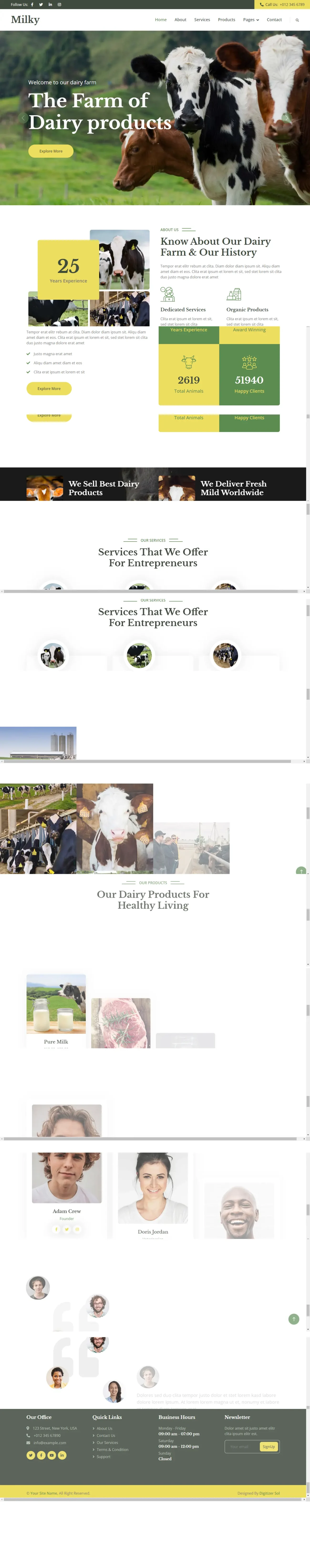 Dairy Farm WordPress Themes