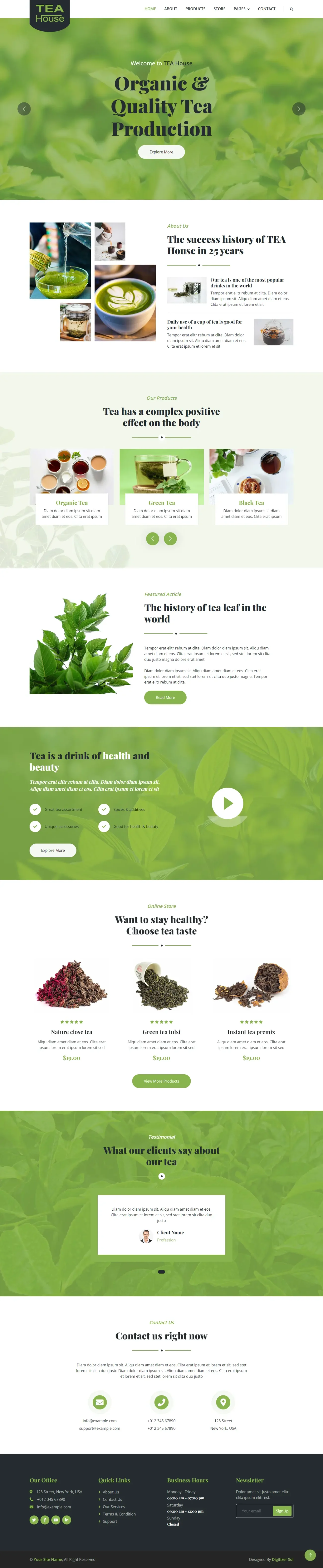 Tea Shop WordPress Themes