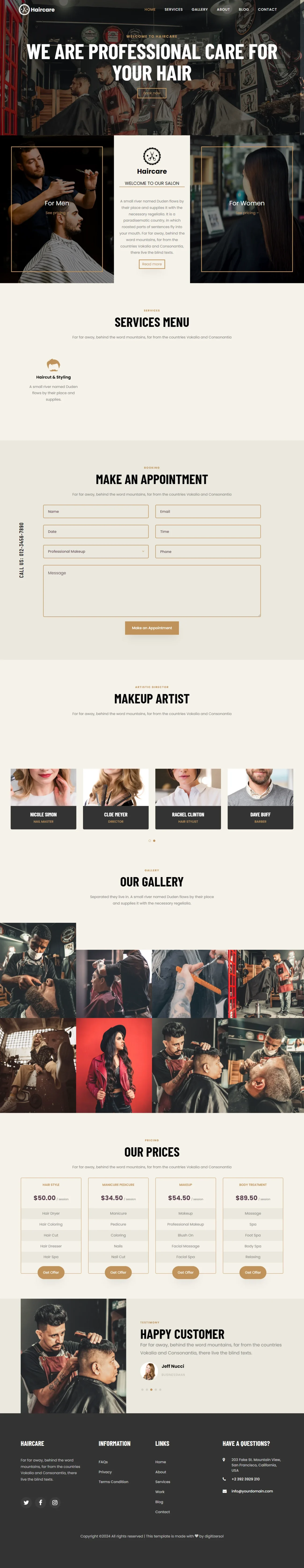 Haircare Master WordPress Themes