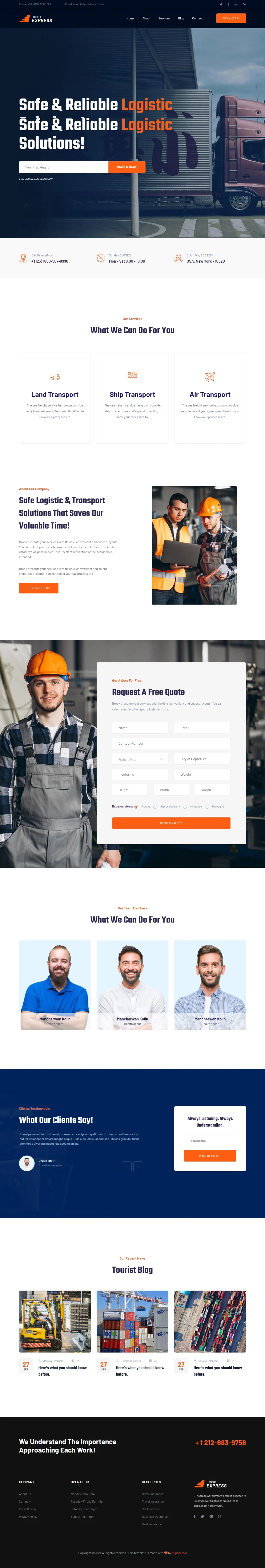 Logistic Master WordPress Themes