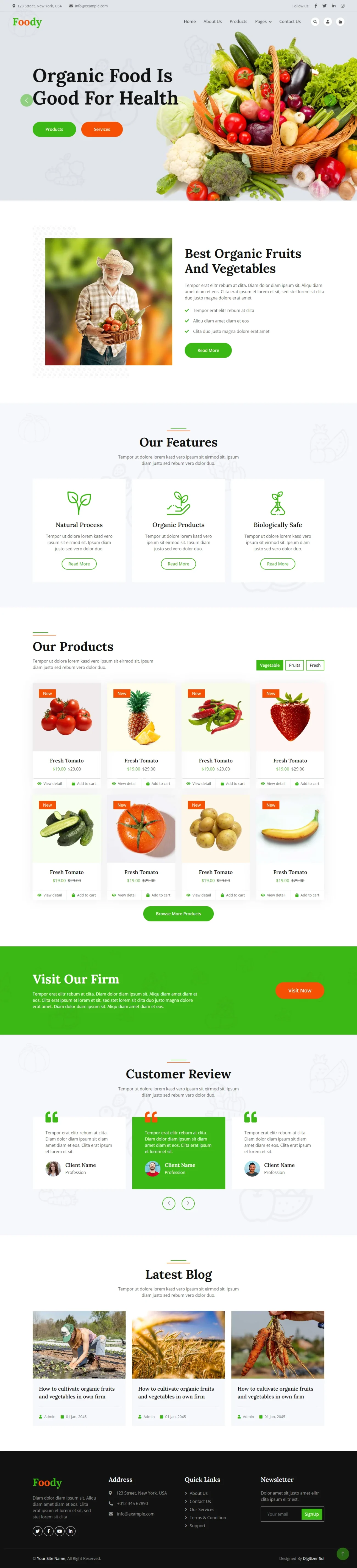 Organic Food WordPress Themes