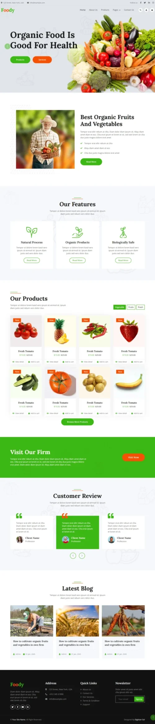 Organic Food WordPress Themes