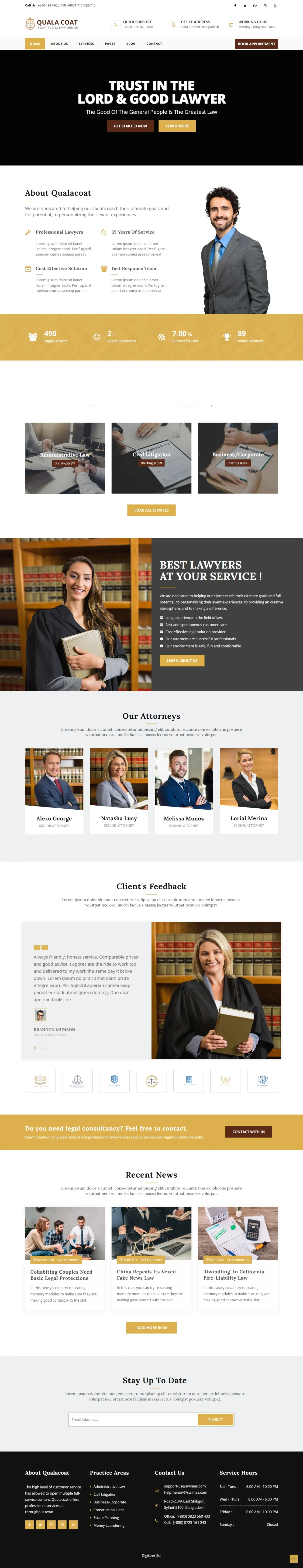 Quala Coat Law WordPress Themes