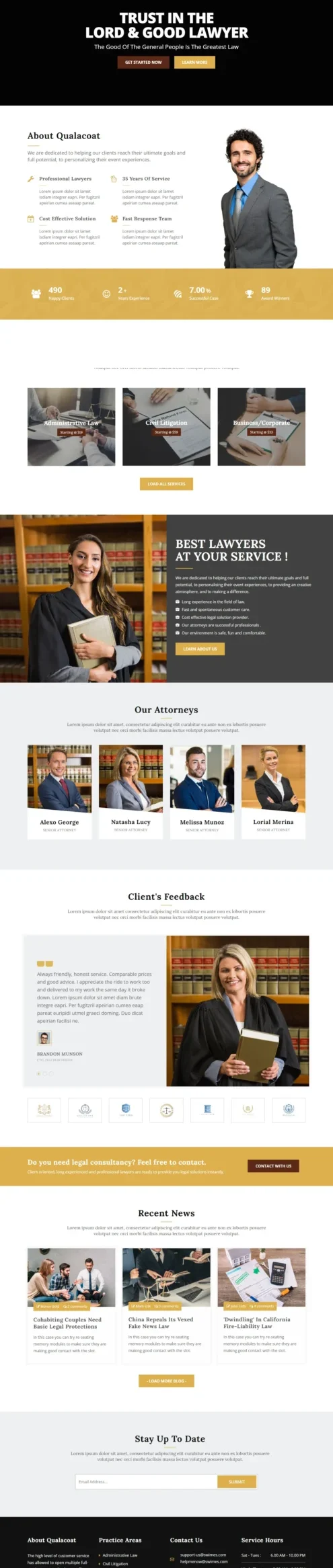Quala Coat Law WordPress Themes