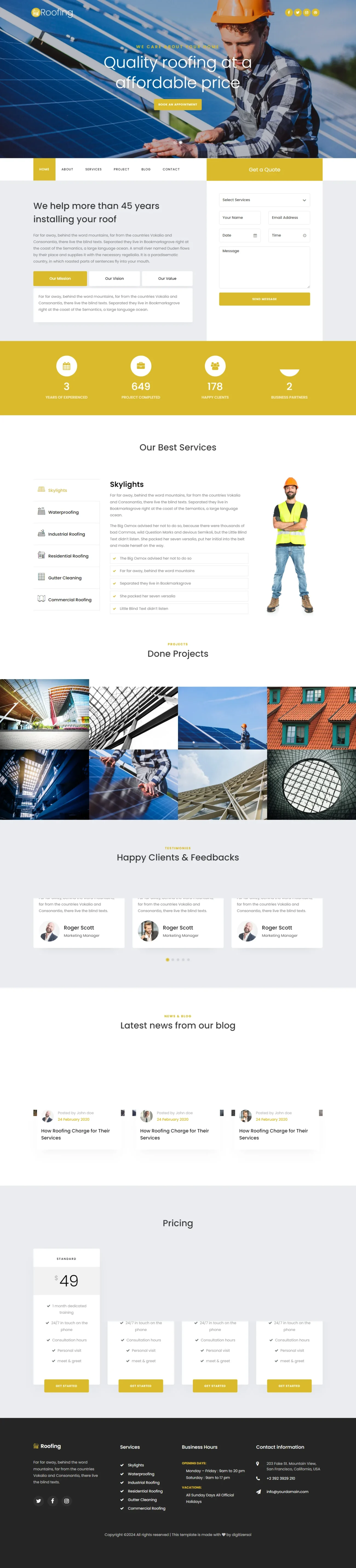 Roofing Master WordPress Themes