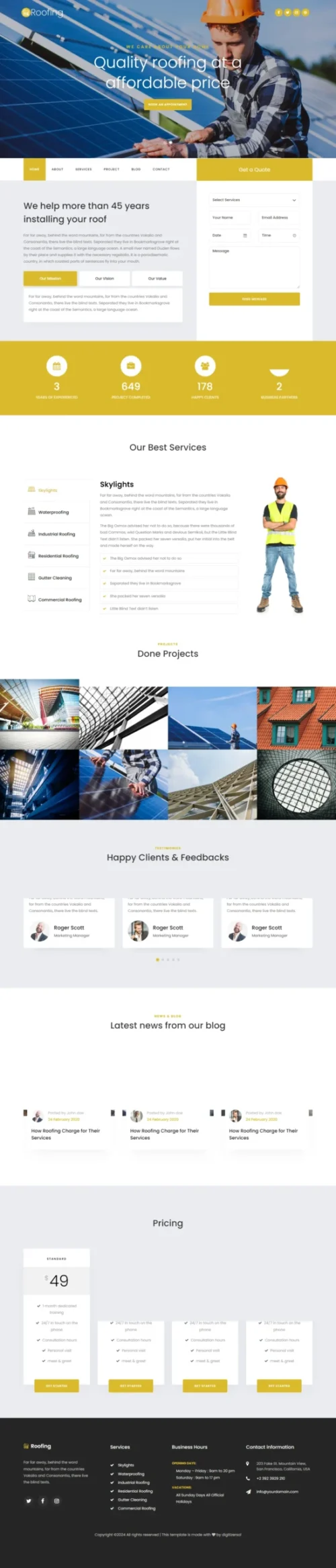 Roofing Master WordPress Themes