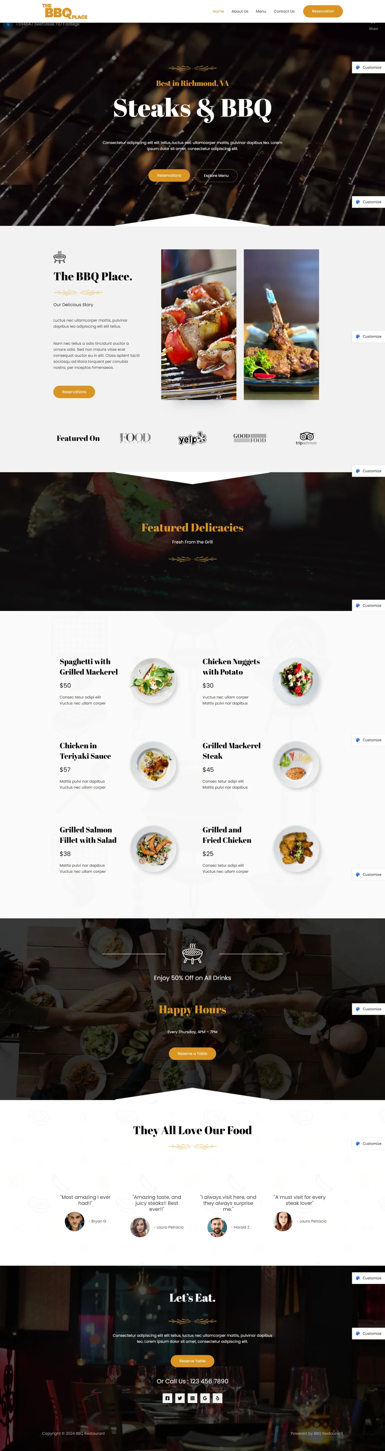 BBQ Restaurant digitizer sol WordPress Themes