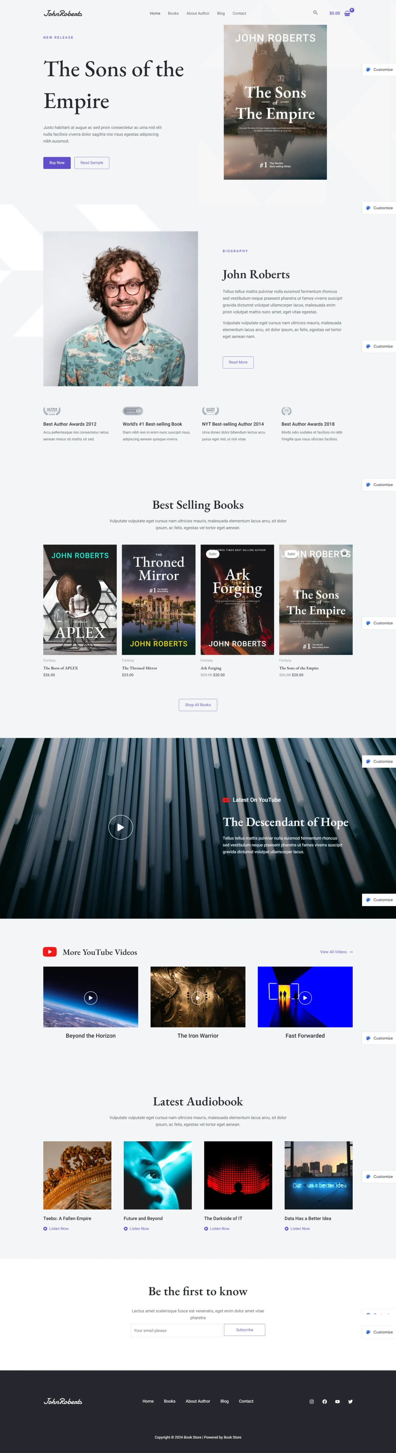 Book Store digitizer sol WordPress Themes