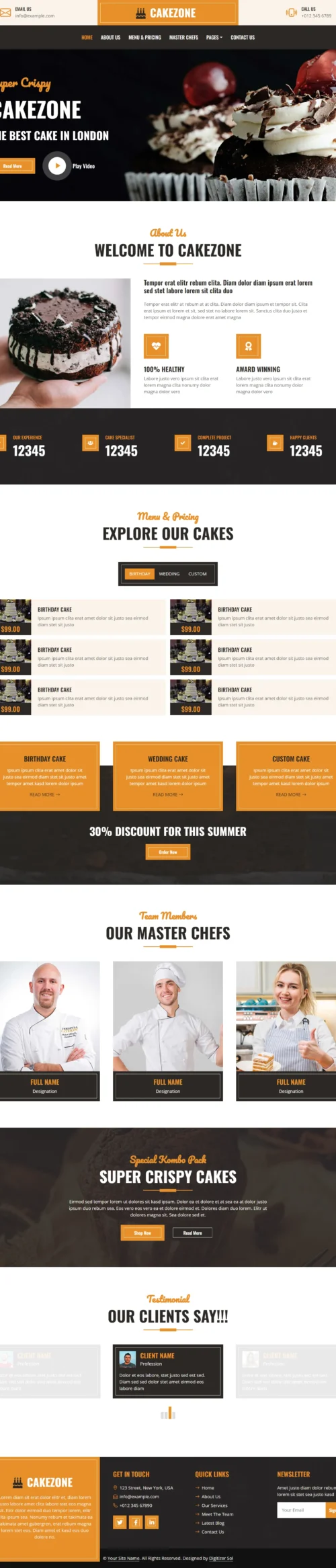 Cake Shop digitizer sol WordPress Themes