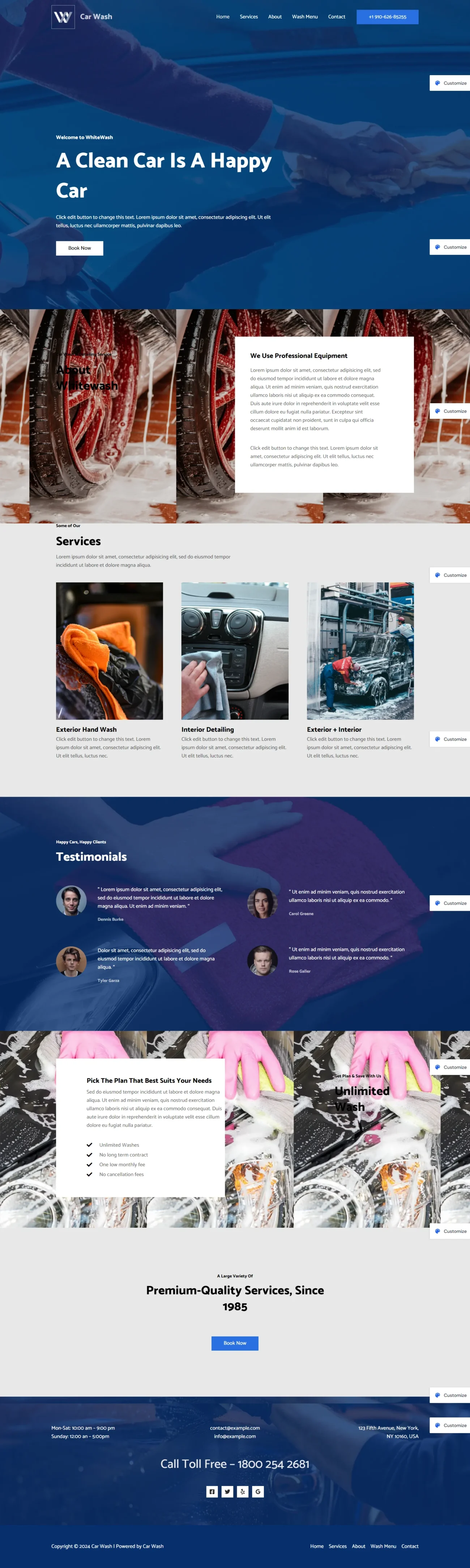 Car Wash digitizer sol WordPress Themes