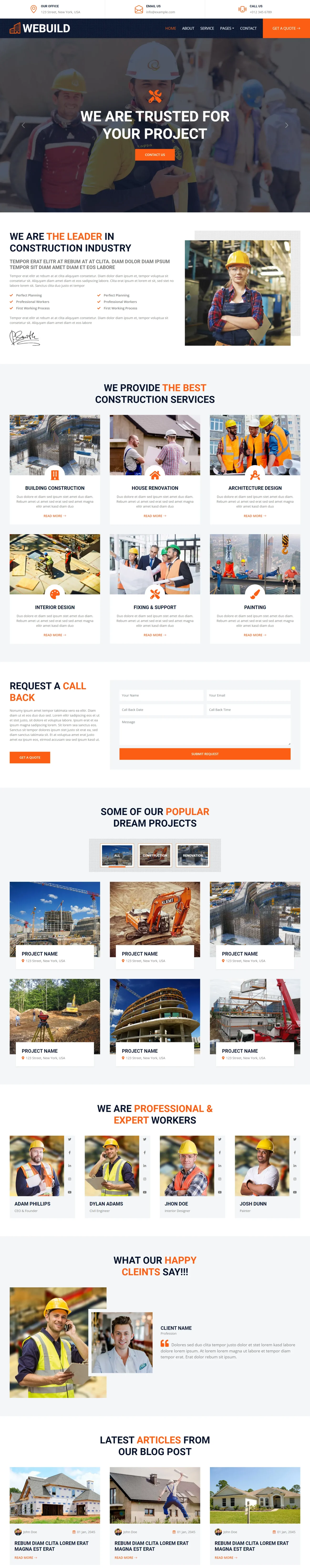 Construction digitizer sol WordPress Themes