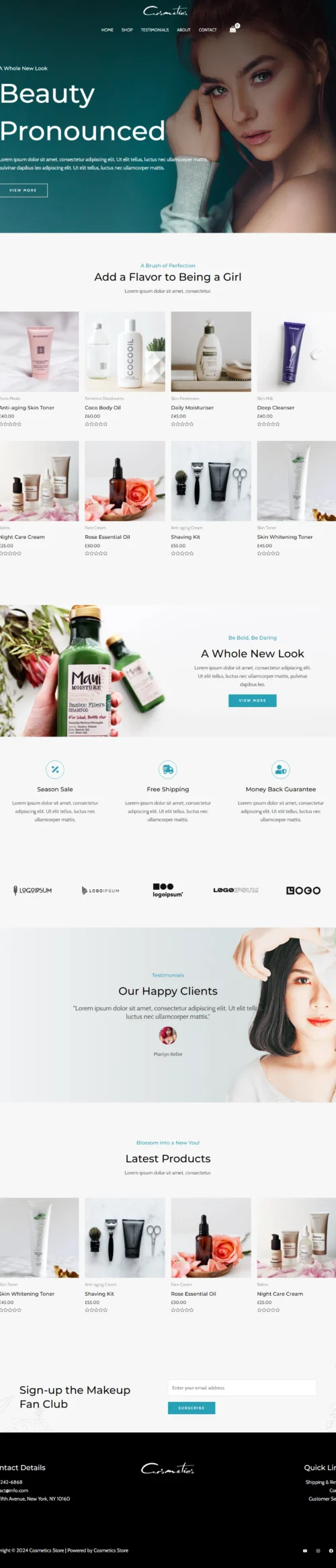 Cosmetics Store digitizer sol WordPress Themes