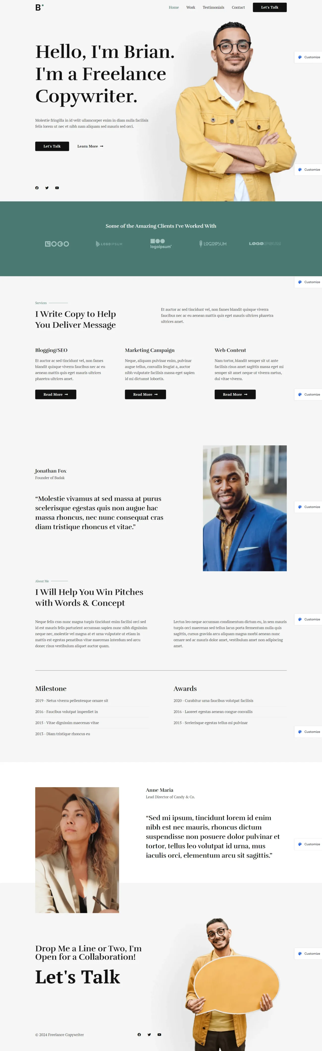 Freelance Copywriter digitizer sol WordPress Themes