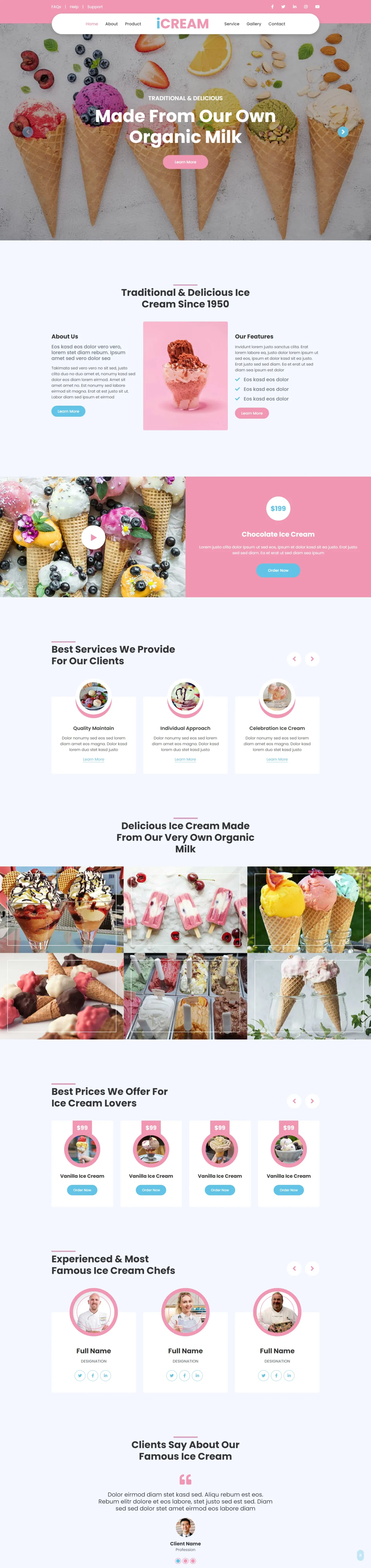 Ice Cream Shop digitizer sol WordPress Themes