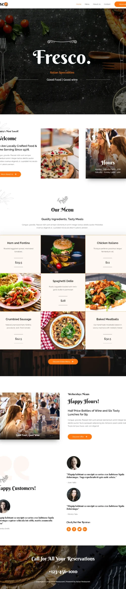 Italian Restaurant digitizer sol WordPress Themes