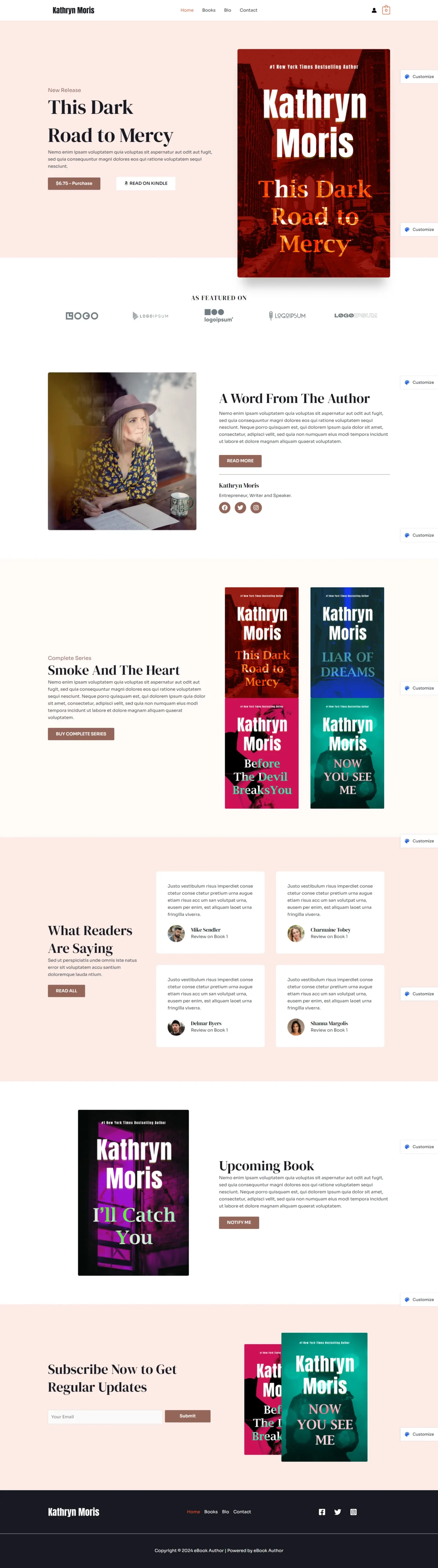 Kathry Ebook Author digitizer sol WordPress Themes