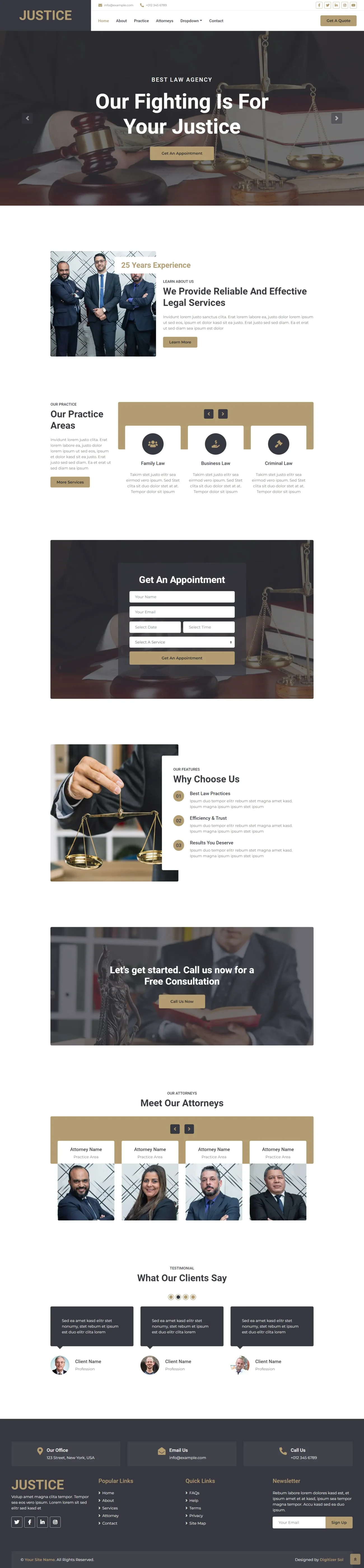 Lawyer Website digitizer sol WordPress Themes