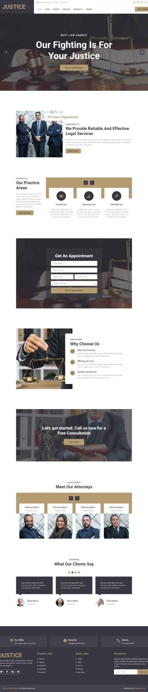 Lawyer Website digitizer sol WordPress Themes