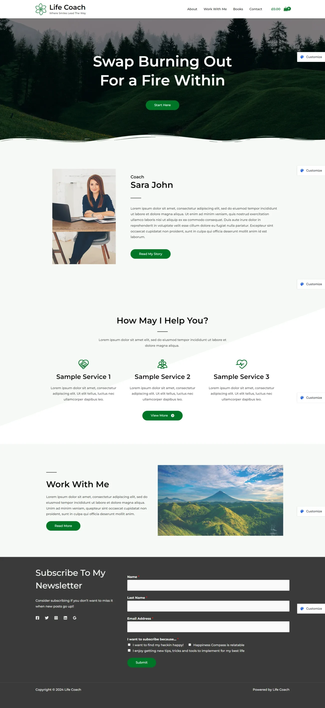 Life Coach Sara digitizer sol WordPress Themes