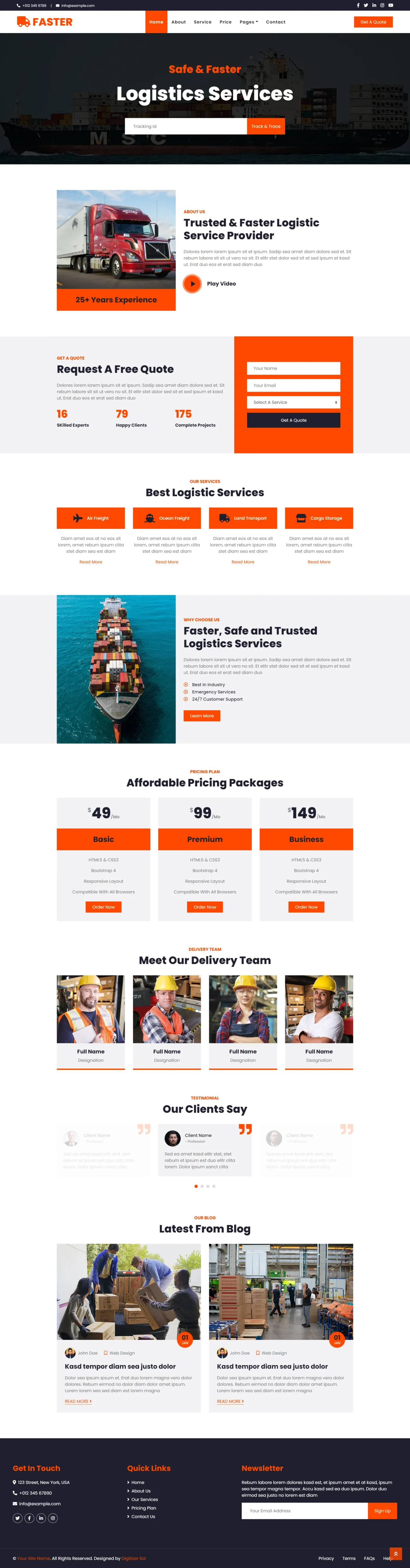 Logistics Company digitizer sol WordPress Themes