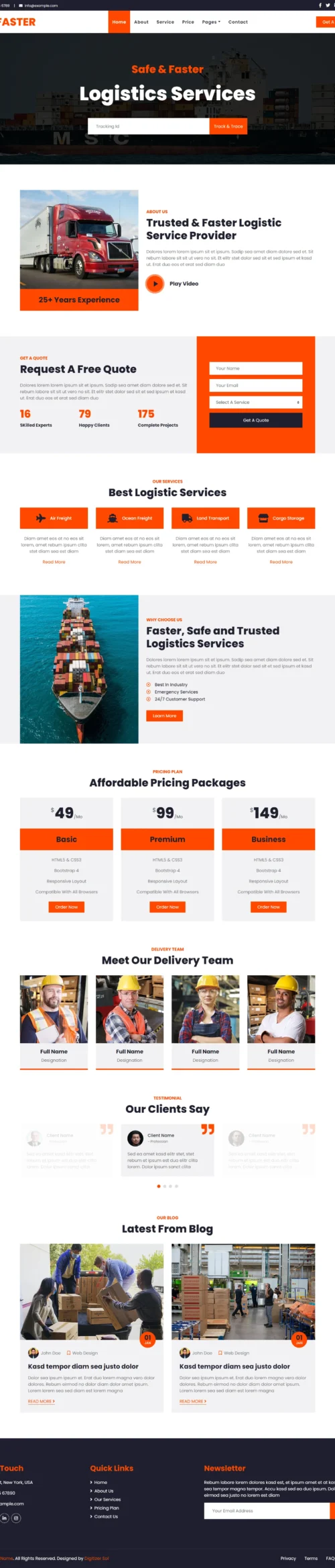 Logistics Company digitizer sol WordPress Themes