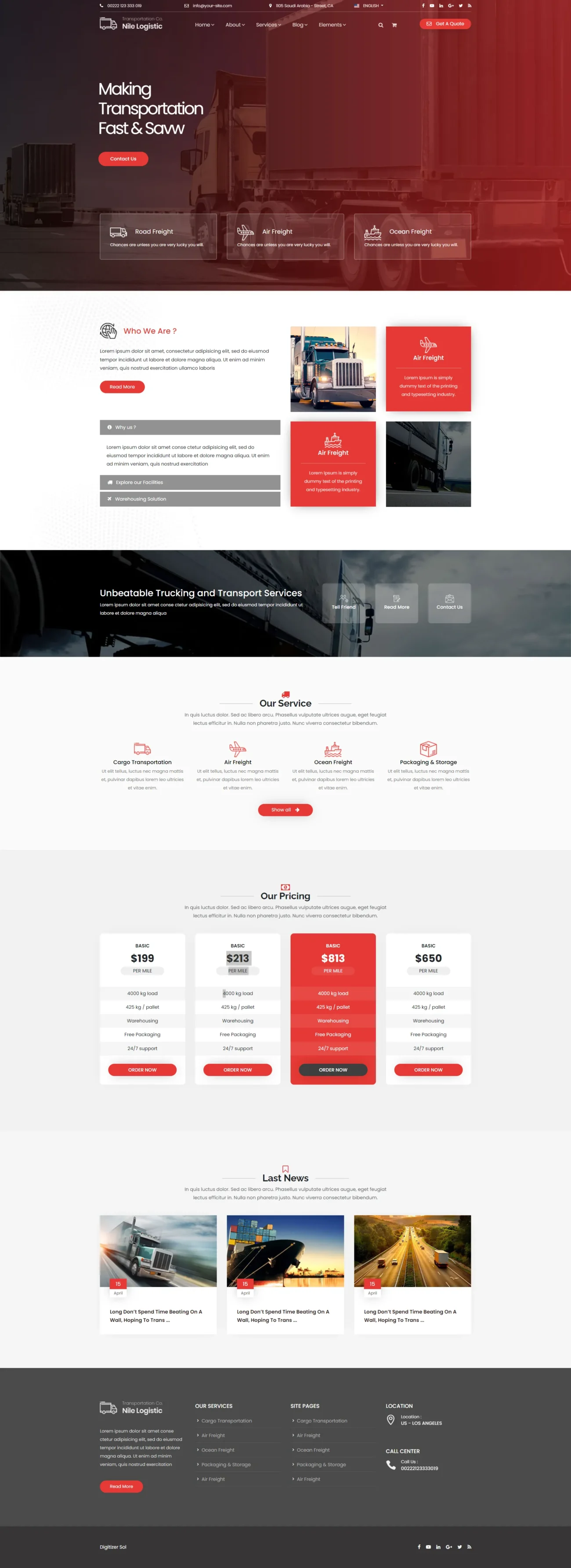 Logistics Fast Delivery digitizer sol WordPress Themes