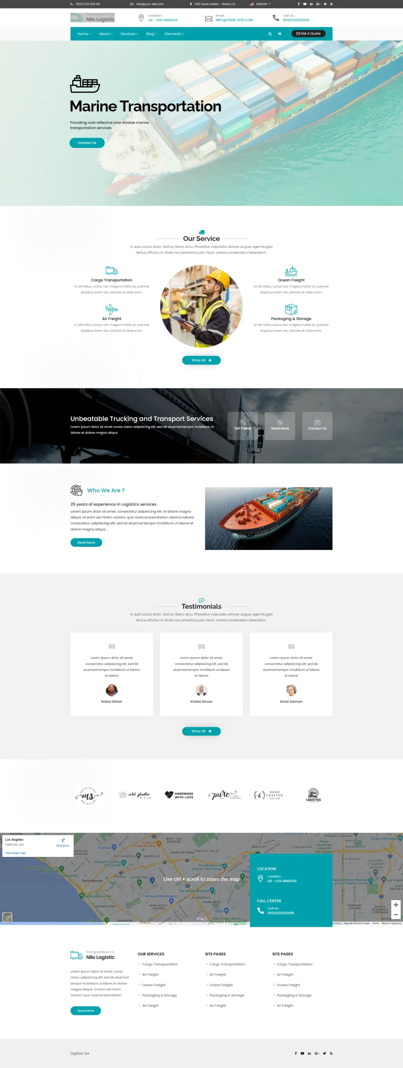 Logistics Ocean Freight digitizer sol WordPress Themes