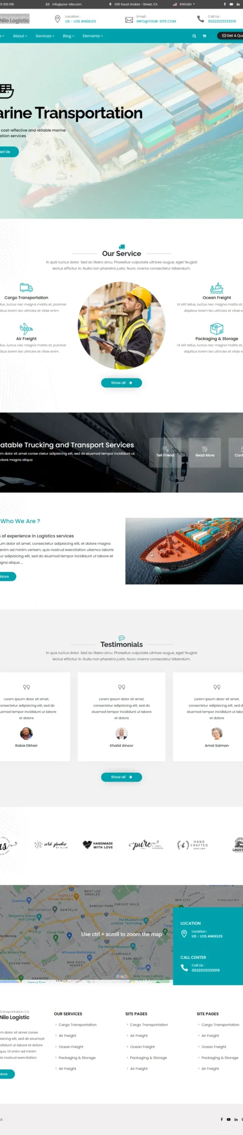 Logistics Ocean Freight digitizer sol WordPress Themes