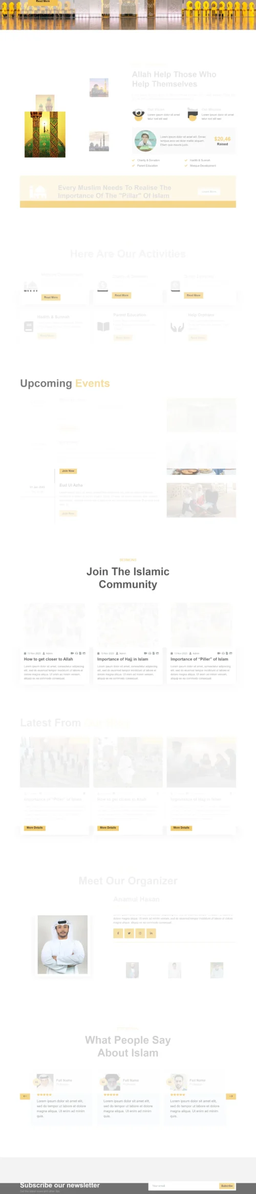Mosque Website digitizer sol WordPress Themes
