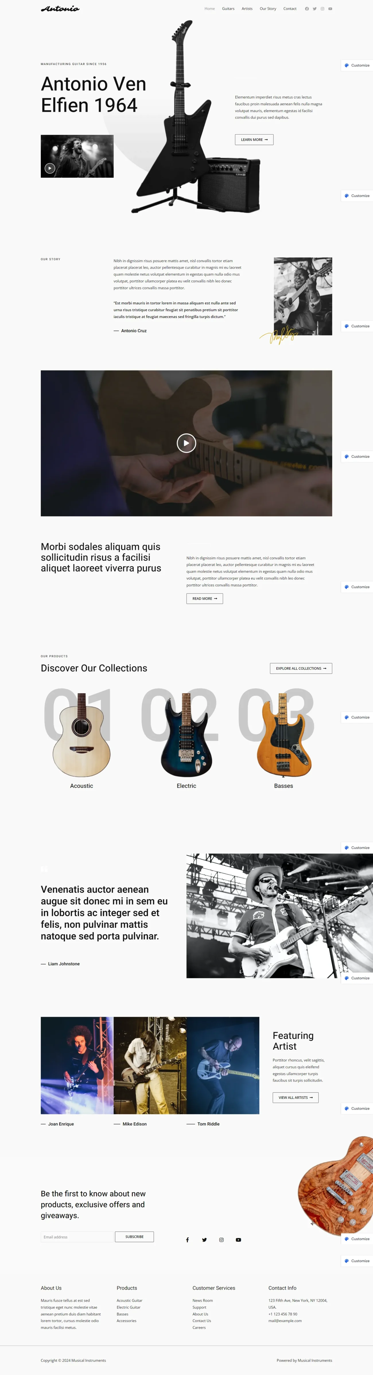 Musical Instrument Maker digitizer sol WordPress Themes