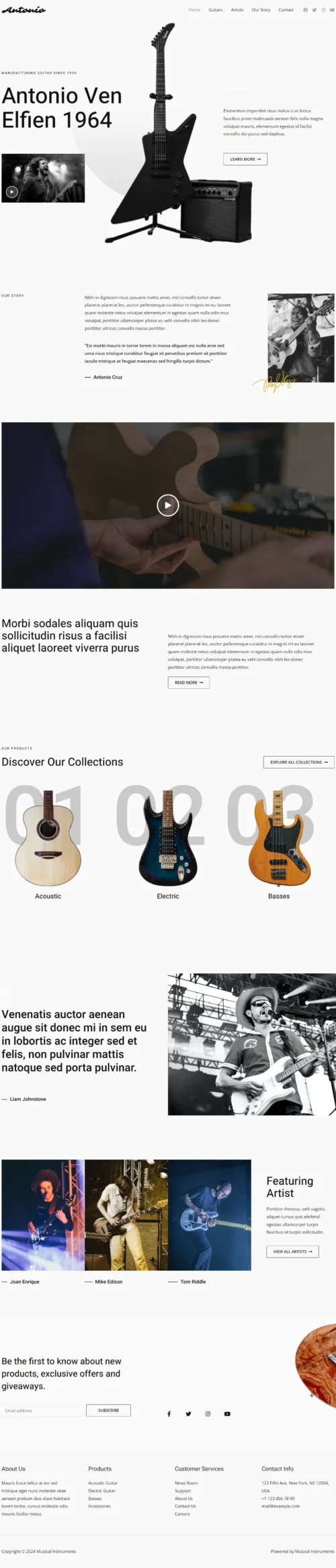 Musical Instrument Maker digitizer sol WordPress Themes