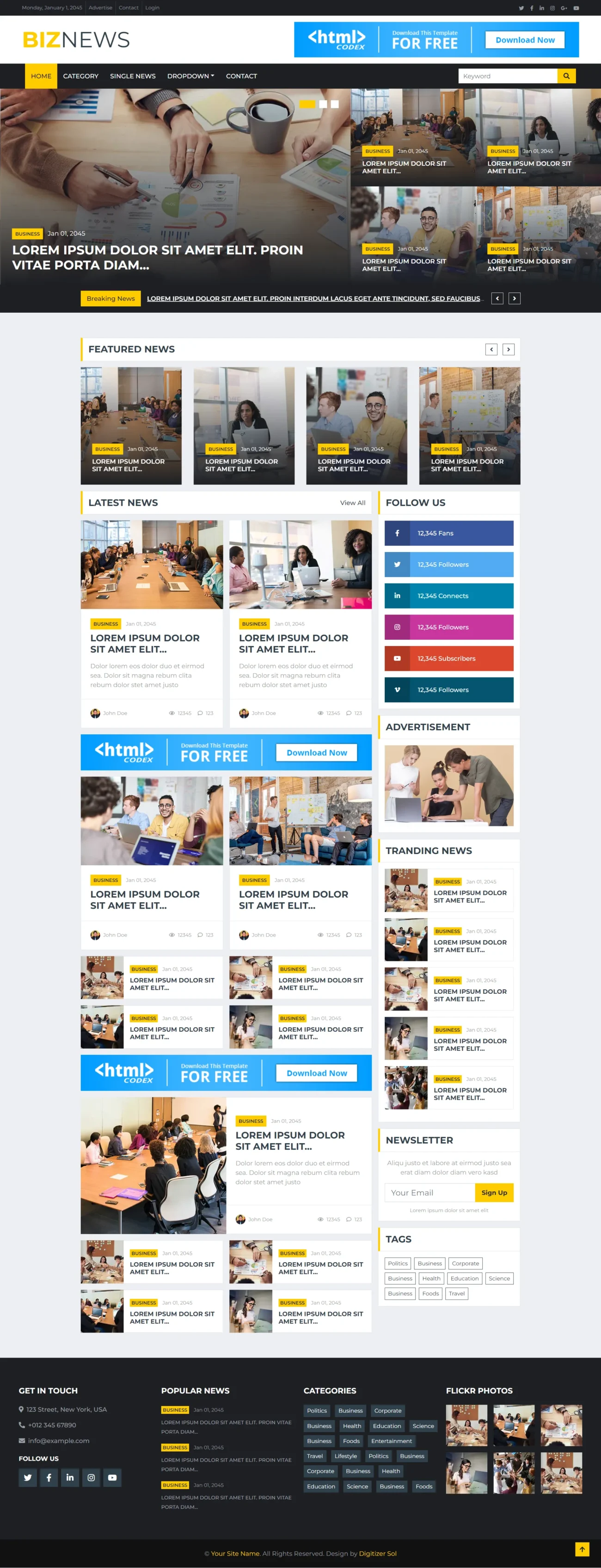 News digitizer sol WordPress Themes