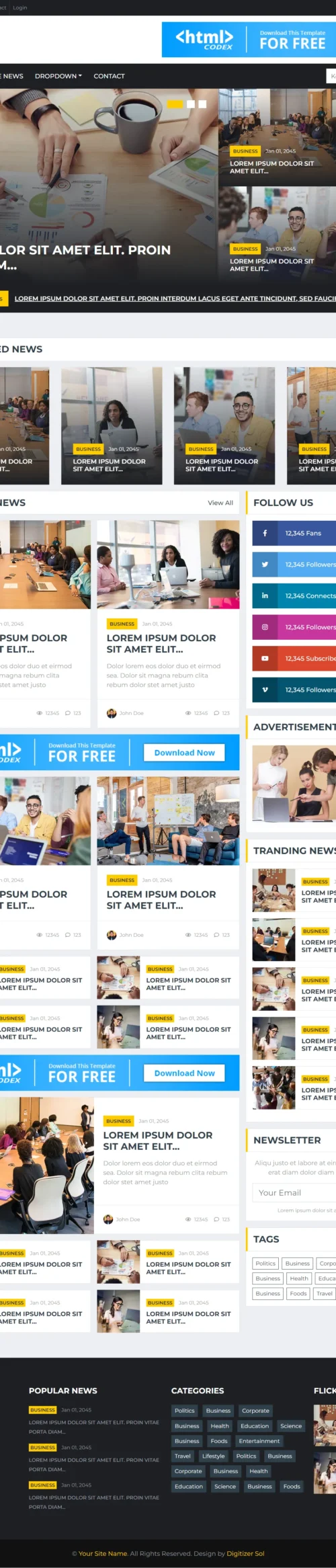 News digitizer sol WordPress Themes