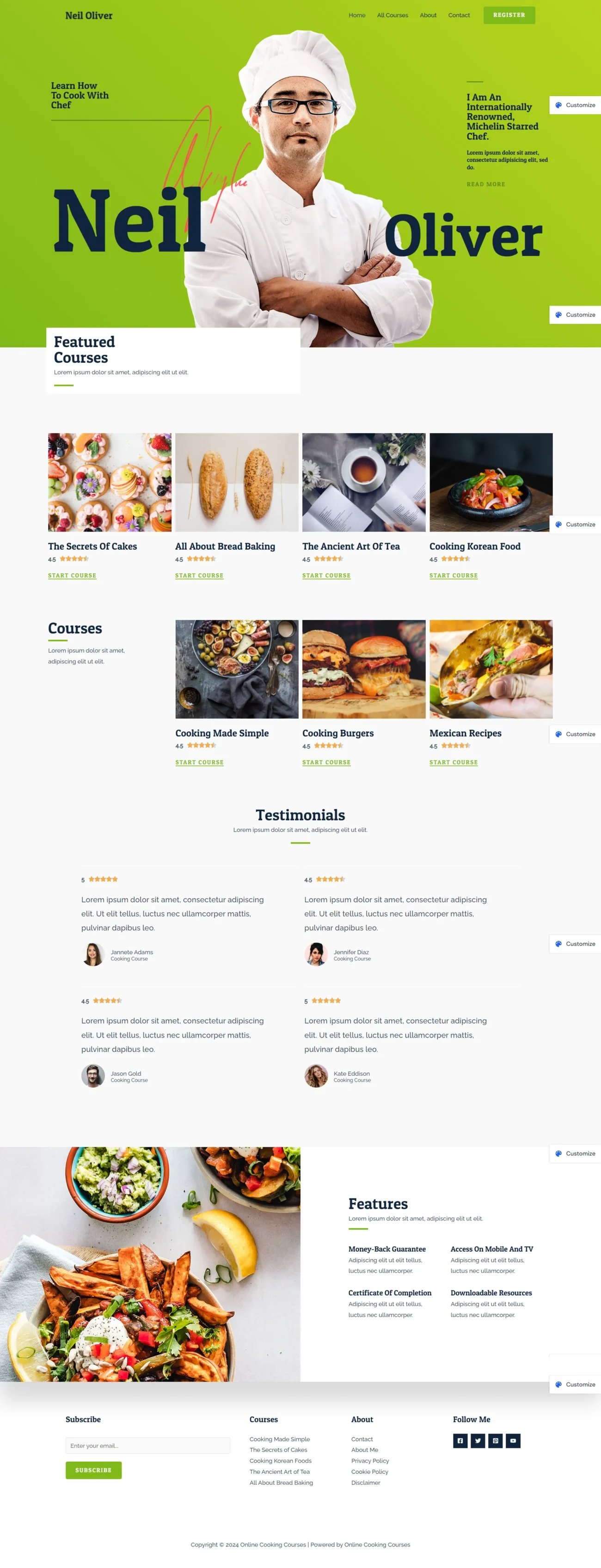 Online Cooking Course digitizer sol WordPress Themes