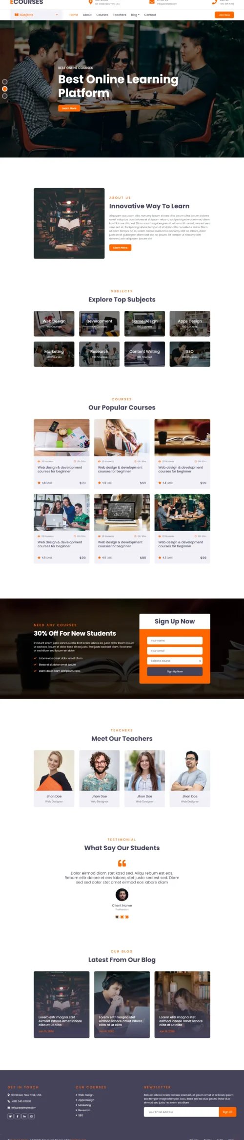 Online Courses digitizer sol WordPress Themes