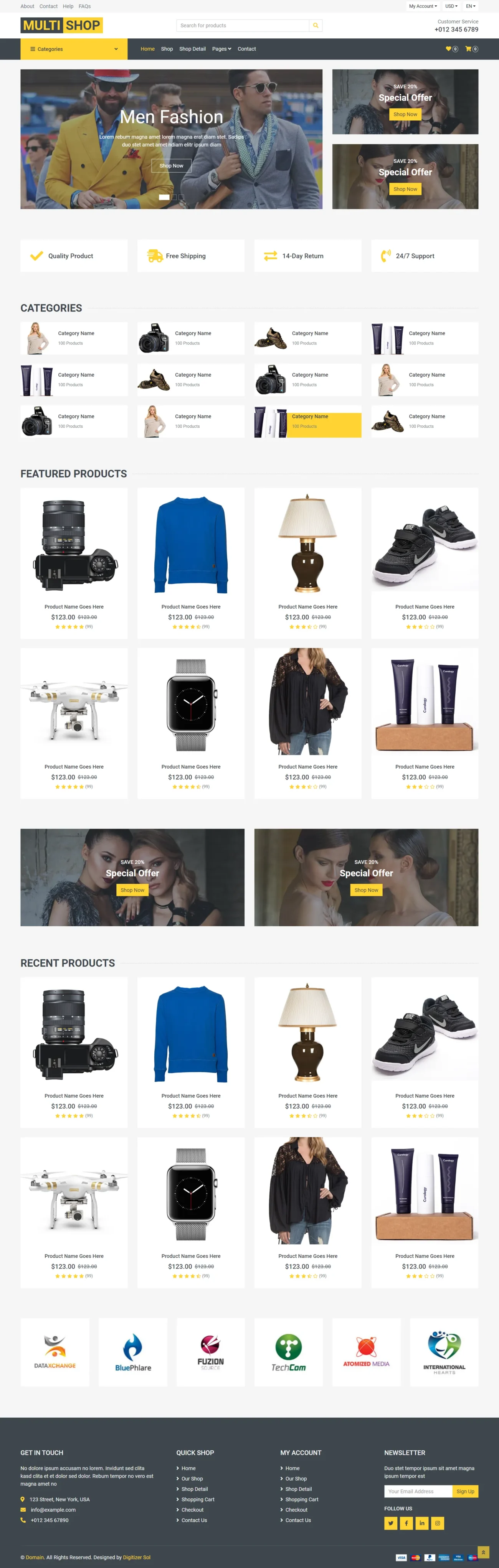 Online Shop digitizer sol Website WordPress Themes