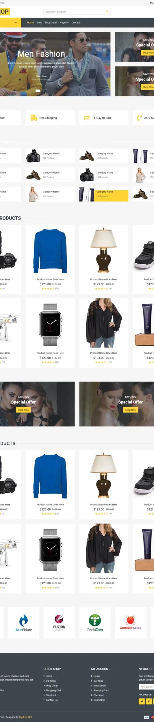 Online Shop digitizer sol Website WordPress Themes