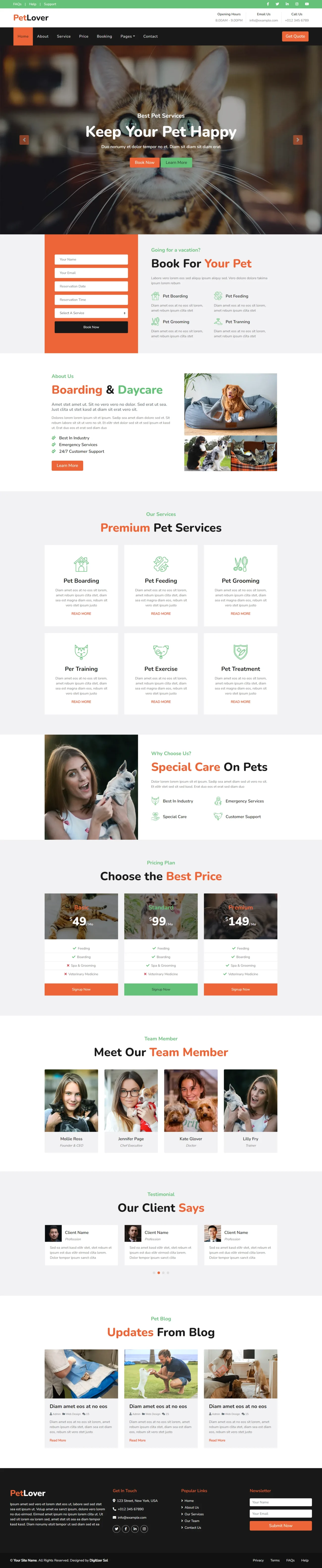 Pet Care digitizer sol WordPress Themes