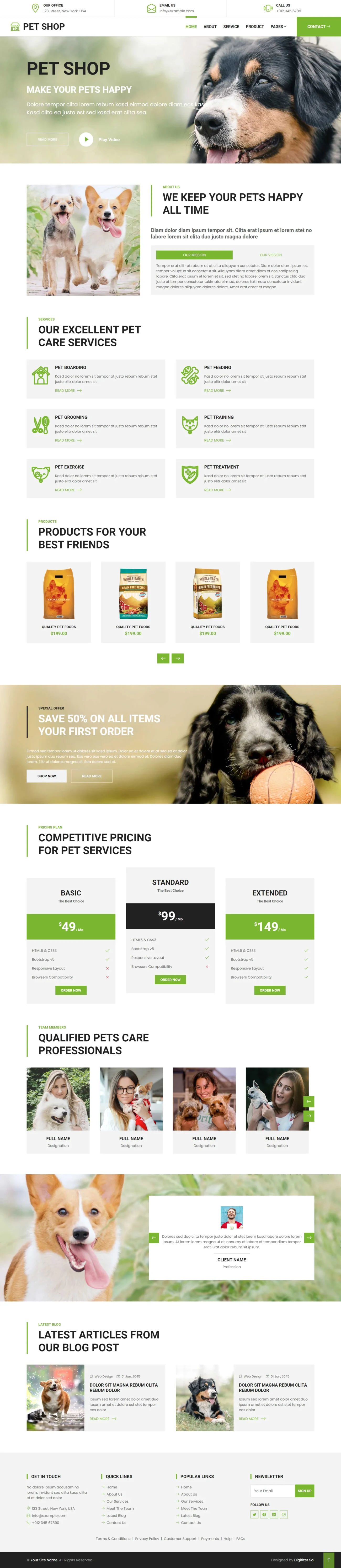 Pet Shop digitizer sol WordPress Themes