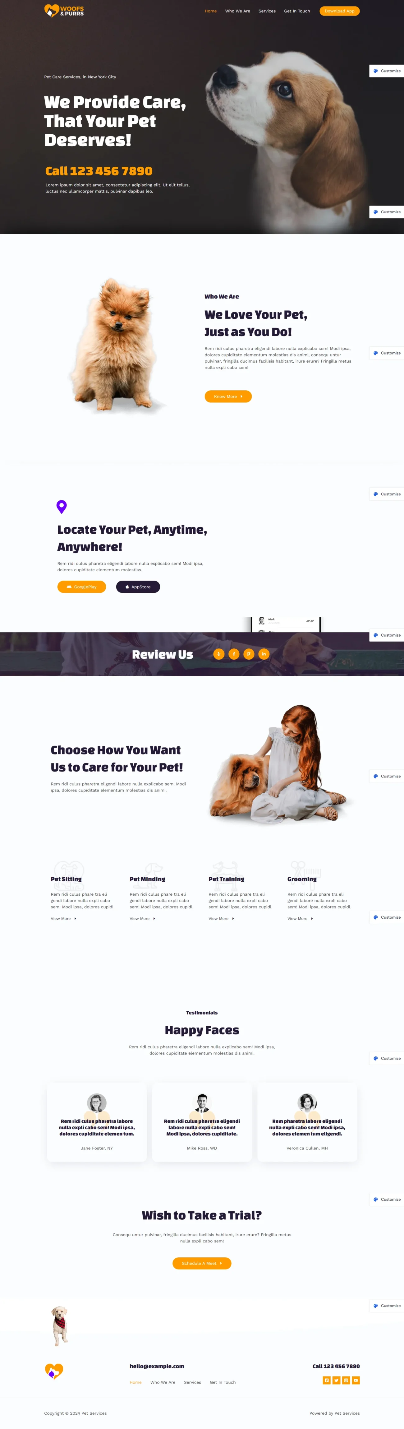 Pet Sitting digitizer sol WordPress Themes