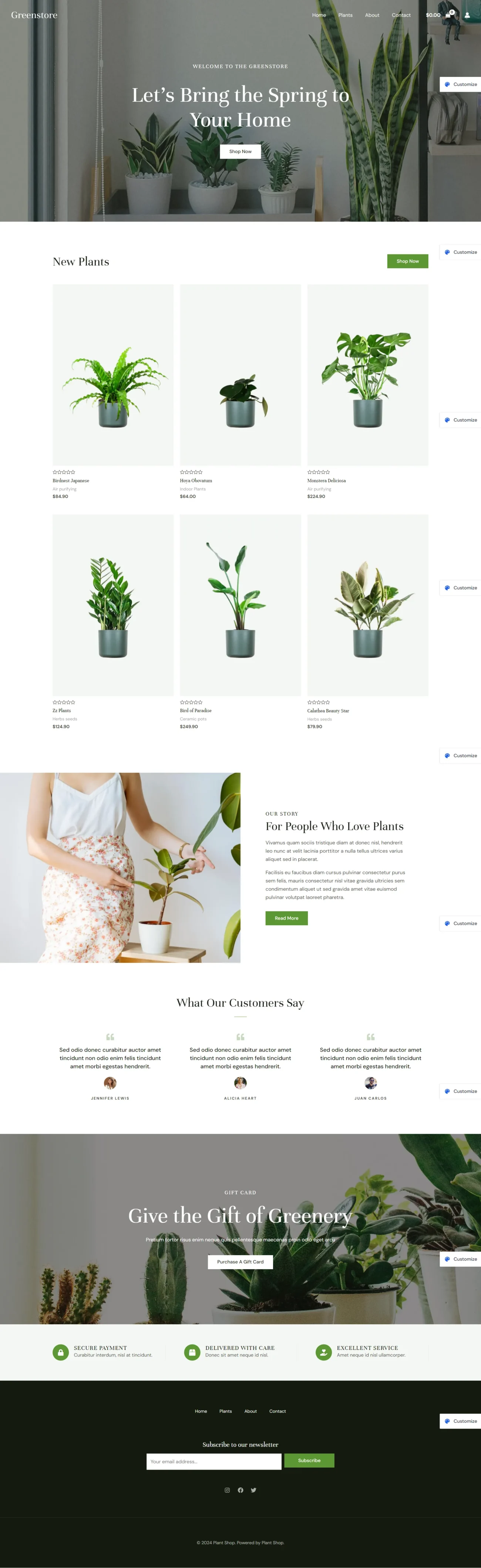 Plant Shop digitizer sol WordPress Themes