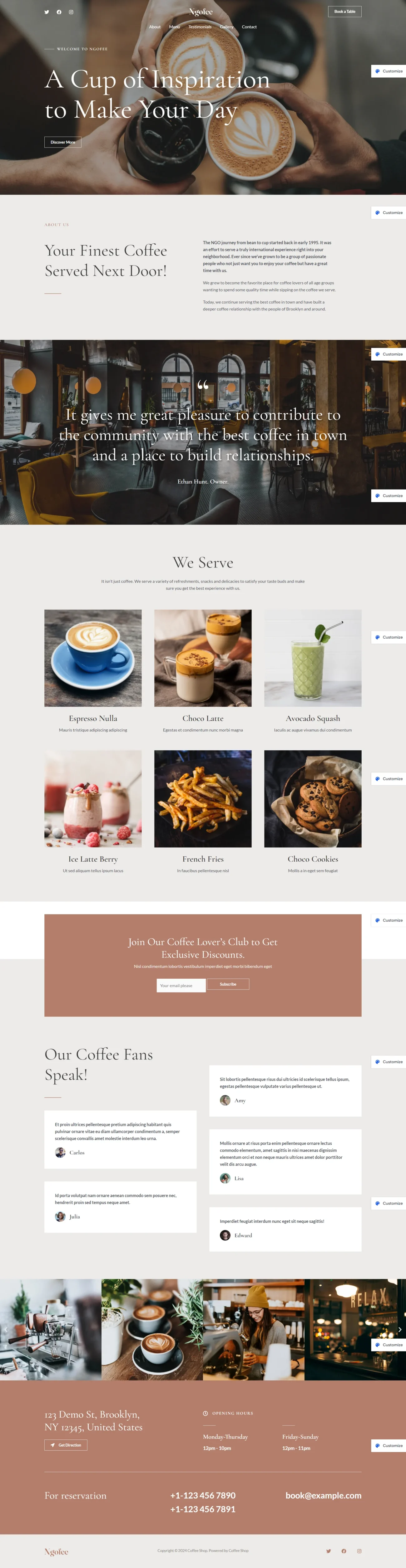 Pro Coffee Shop digitizer sol WordPress Themes