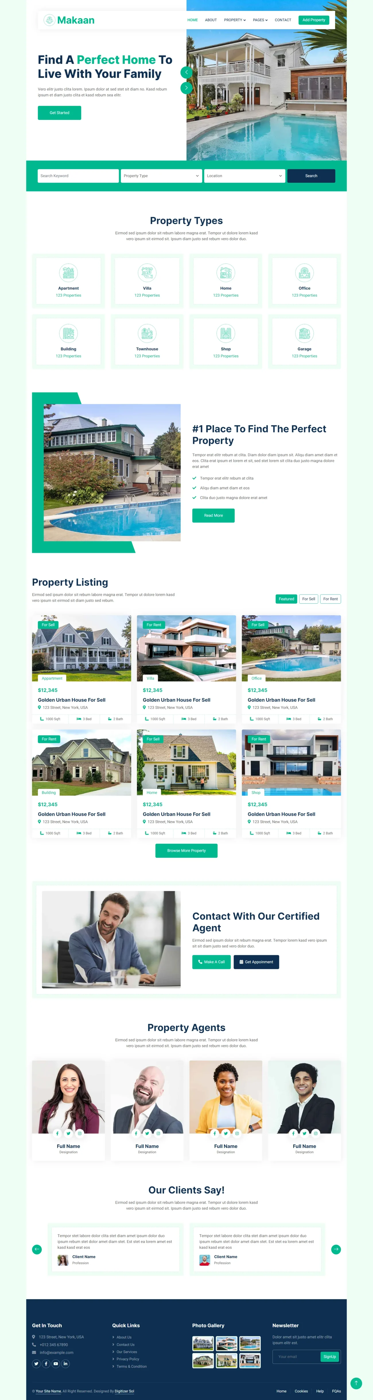 Real Estate Pro digitizer sol WordPress Themes