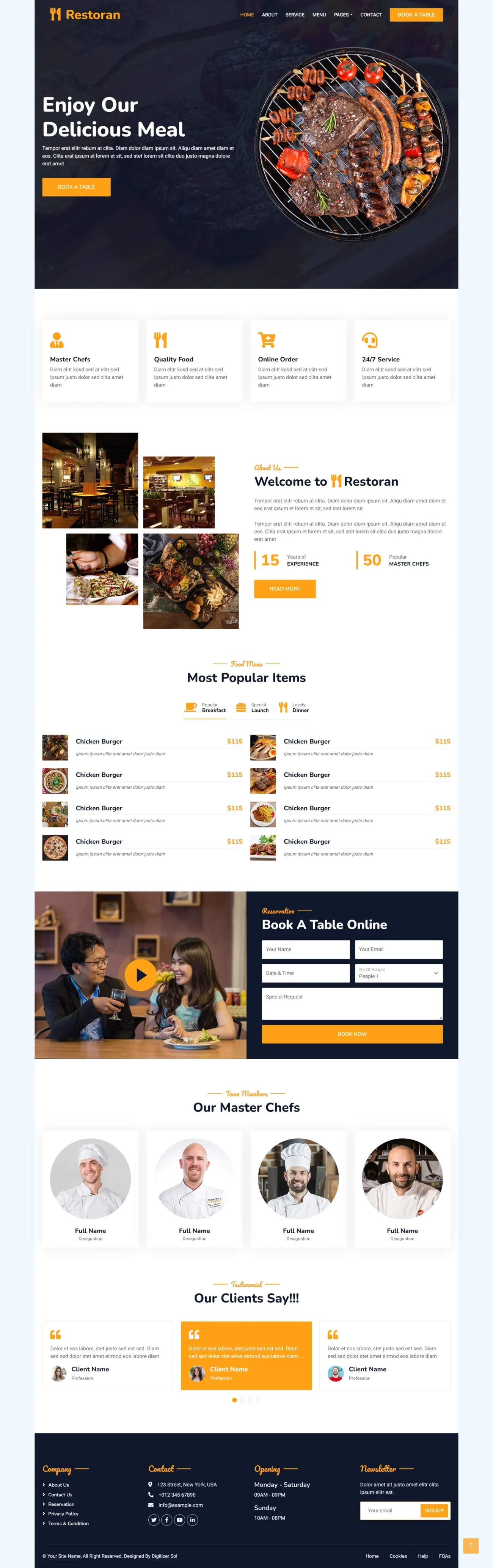 Restaurant digitizer sol WordPress Themes