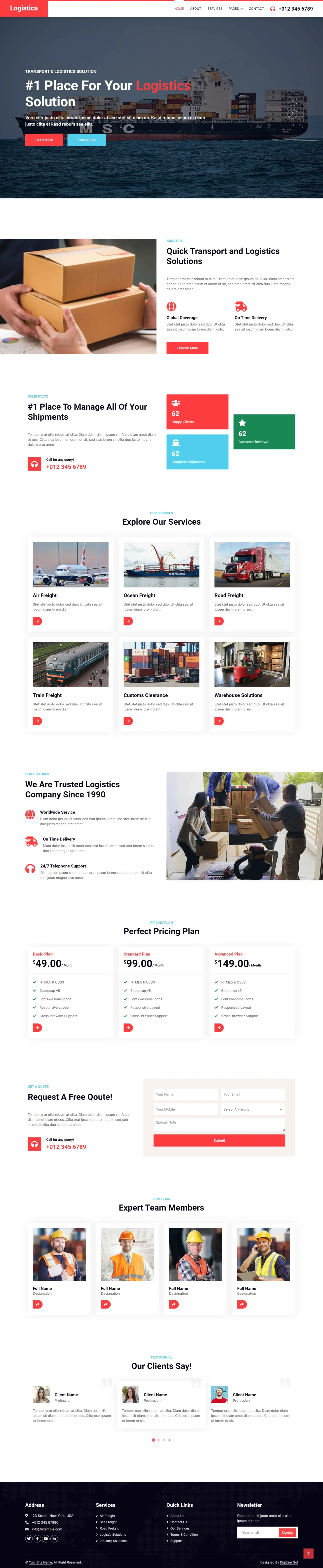 Shipping Company digitizer sol WordPress Themes