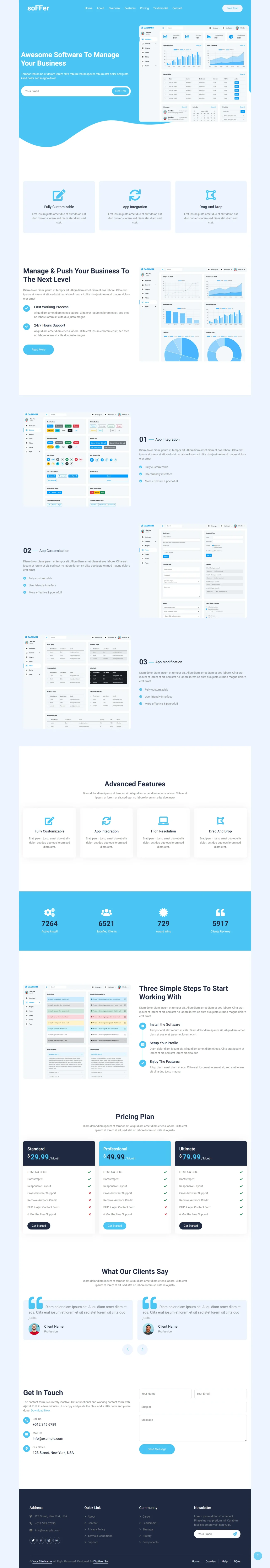 Software Landing digitizer sol WordPress theme