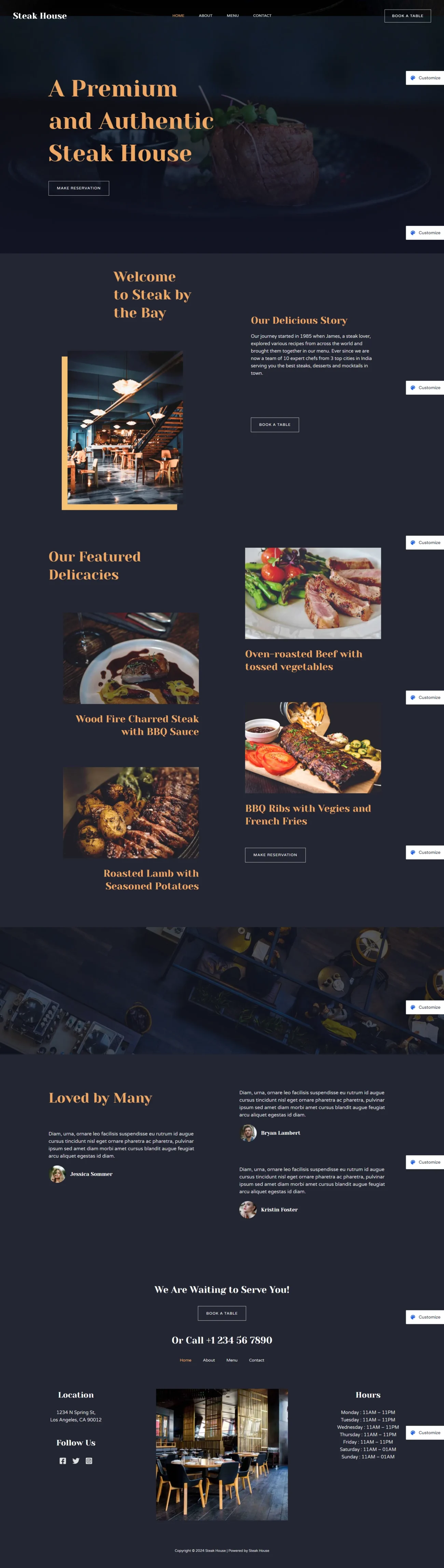 Steak House digitizer sol WordPress Themes