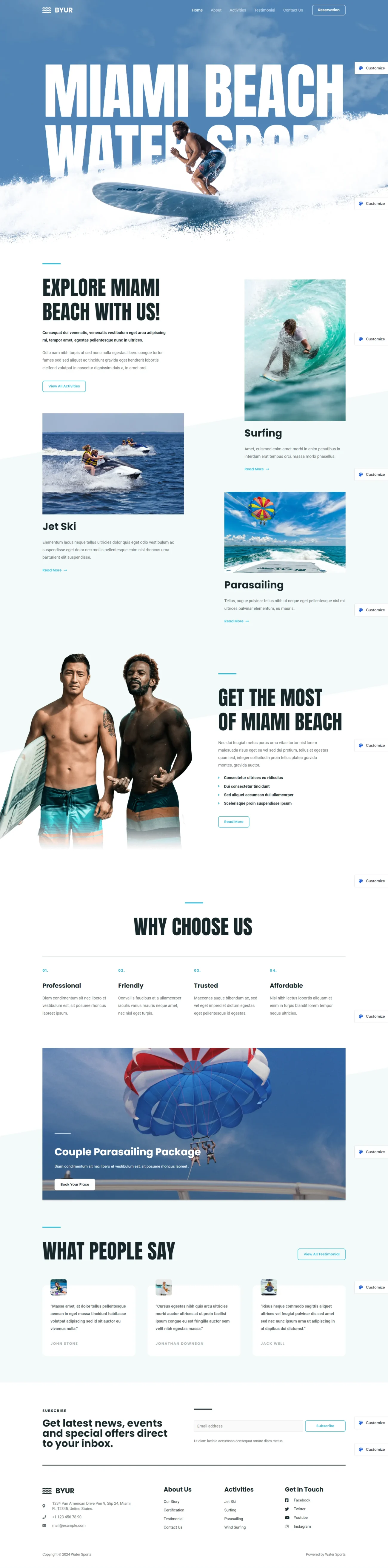 Water Sports digitizer sol WordPress Themes