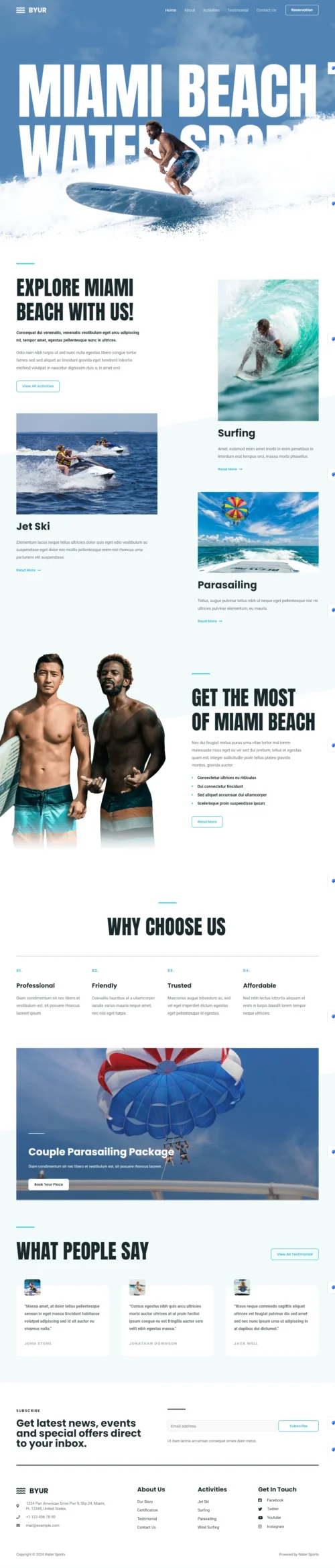 Water Sports digitizer sol WordPress Themes