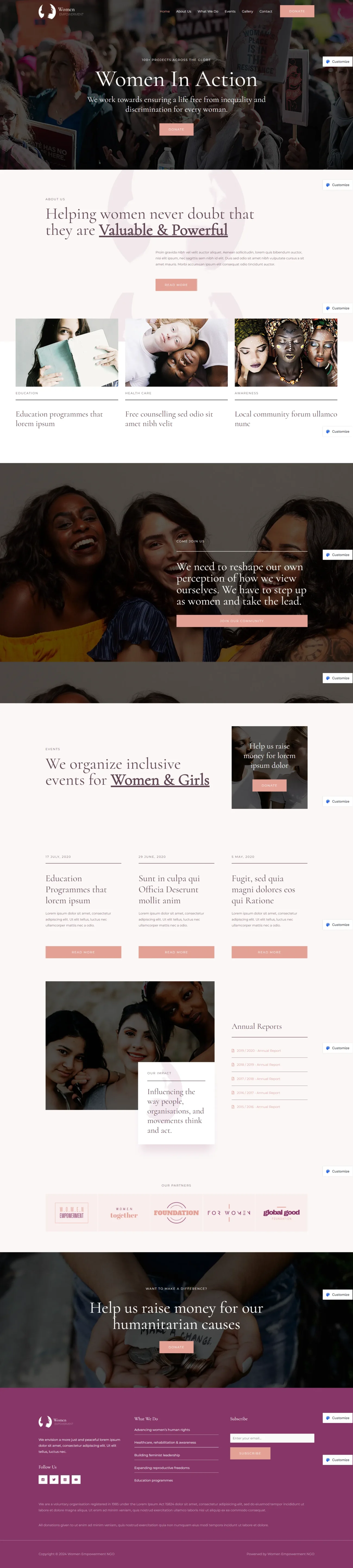 Women Empowerment digitizer sol WordPress Themes